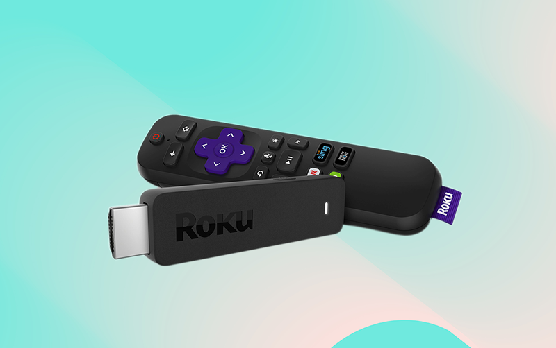 A Roku streaming device and its remote
